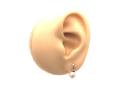 9ct Cultured Pearl Drop Stud Earrings