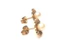 9ct Cultured Pearl Flower Stud Earrings