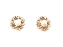 9ct Cultured Pearl Flower Stud Earrings