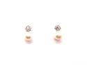 9ct Cultured Pearl & CZ Earrings