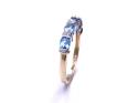 9ct Blue Topaz & Diamond Eternity Ring