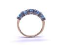 9ct Blue Topaz & Diamond Eternity Ring