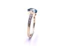 9ct Blue & White Zircon Ring