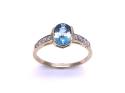 9ct Blue & White Zircon Ring