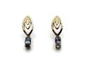 9ct Yellow Gold Tanzanite Drop Earrings