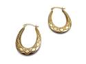 9ct Yellow Gold Oval Hoop Earrings