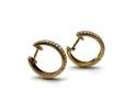 9ct Yellow Gold CZ Hoop Earrings