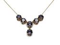 9ct Blue Quartz & Diamond Necklet