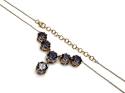 9ct Blue Quartz & Diamond Necklet