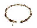 9ct Garnet & Diamond Bracelet