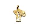 9ct Yellow Gold Moving Elephant Pendant