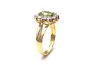 18ct Peridot & Diamond Cluster Ring