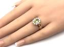 18ct Peridot & Diamond Cluster Ring