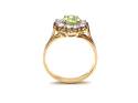 18ct Peridot & Diamond Cluster Ring