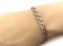 9ct Double Link Curb Bracelet 8 1/2 in