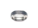 Tungsten Carbide Hammered Black IP Plating Ring