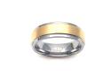 Tungsten Carbide Ring With Rose IP Plating