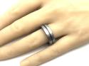 Tungsten Carbide Black IP Plating Ring 7mm