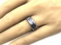 Tungsten Carbide & Carbon Fibre Cogs Inlay Ring