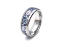 Tungsten Carbide & Carbon Fibre Cogs Inlay Ring