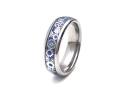 Tungsten Carbide & Carbon Fibre Cogs Inlay Ring