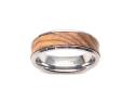 Tungsten Carbide Ring Wood Inlay 8mm