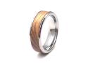 Tungsten Carbide Ring Wood Inlay 8mm