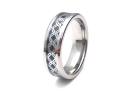 Tungsten Carbide Ring Black Carbon Fibre Inlay