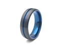 Tungsten Carbide Black & Blue IP Plating Band