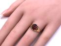 9ct Yellow Gold Garnet Solitaire Ring