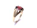 9ct Yellow Gold Garnet Solitaire Ring