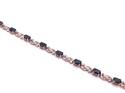 9ct Sapphire & Diamond Bracelet 7 1/4