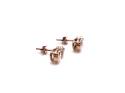 9ct Rose Gold Morganite & Diamond Studs