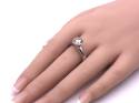 Silver Champagne CZ Ring Size O