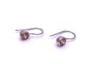 Silver Champagne CZ Drop Hook Earrings