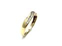 9ct Yellow Gold Diamond Crossover Ring