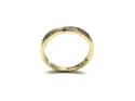 9ct Yellow Gold Diamond Crossover Ring