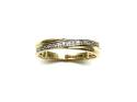 9ct Yellow Gold Diamond Crossover Ring