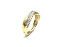 9ct Yellow Gold Diamond Crossover Ring