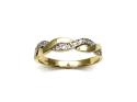 9ct Yellow Gold Diamond Twisted Ring