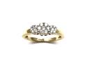 14ct Yellow Gold Diamond Cluster Ring