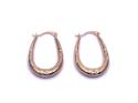 9ct Yellow Gold Oval Hoop Earrings