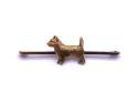 9ct Yellow Gold Dog Brooch