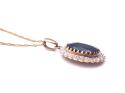 9ct Sapphire & Diamond Pendant & Chain