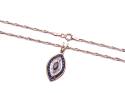 9ct Sapphire & Diamond Pendant & Chain