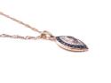 9ct Sapphire & Diamond Pendant & Chain