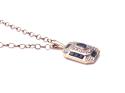 9ct Sapphire & Diamond Pendant & Chain