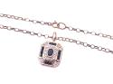 9ct Sapphire & Diamond Pendant & Chain