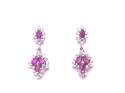 18ct White Gold Ruby & Diamond Earrings