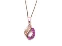 9ct Ruby & Diamond Pendant & Chain